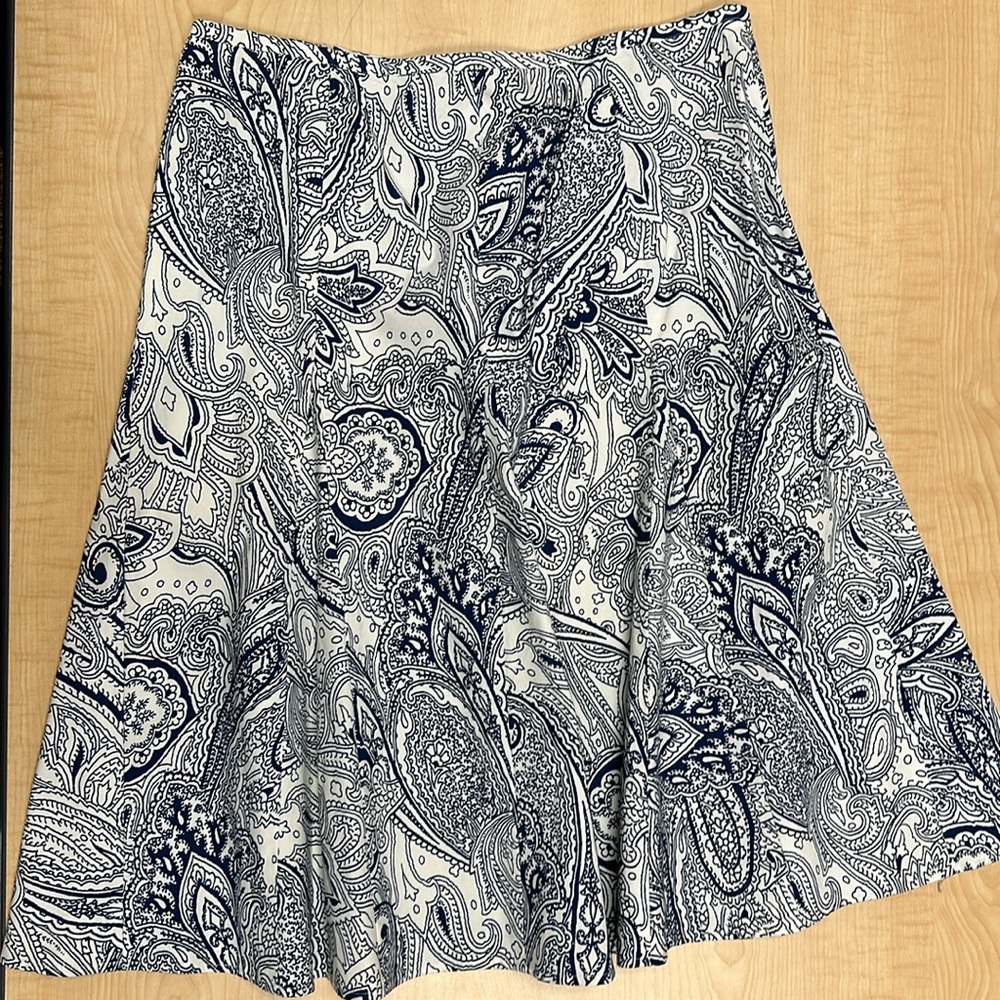 Talbots Flared paisley skirt